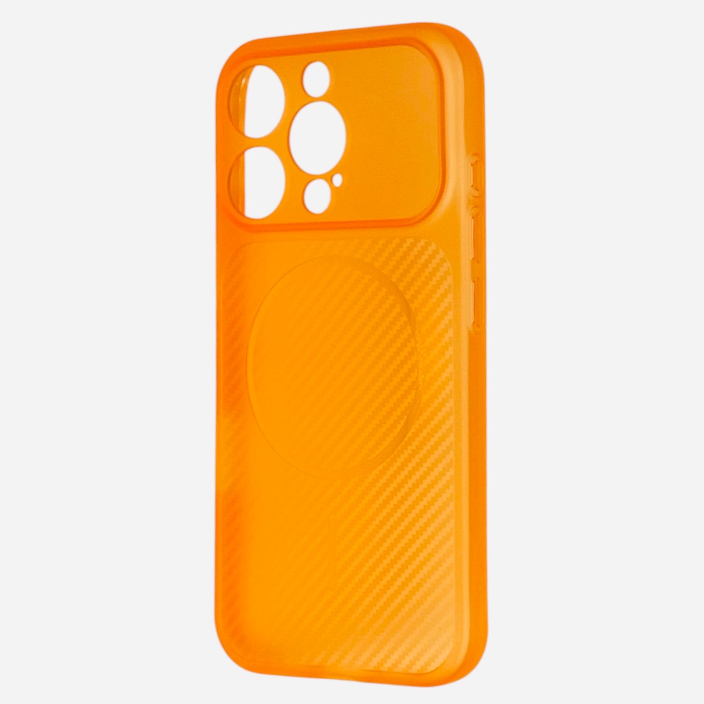 Frost Orange Carbon Matte Protective Case for iPhone