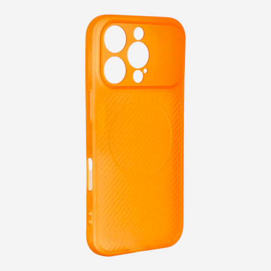 Frost Orange Carbon Matte Protective Case for iPhone
