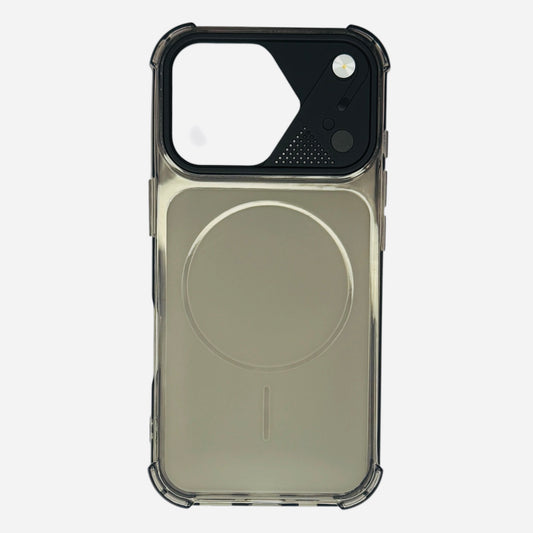 Frosted Armor Camera Guard Case for iPhone Smoke Black