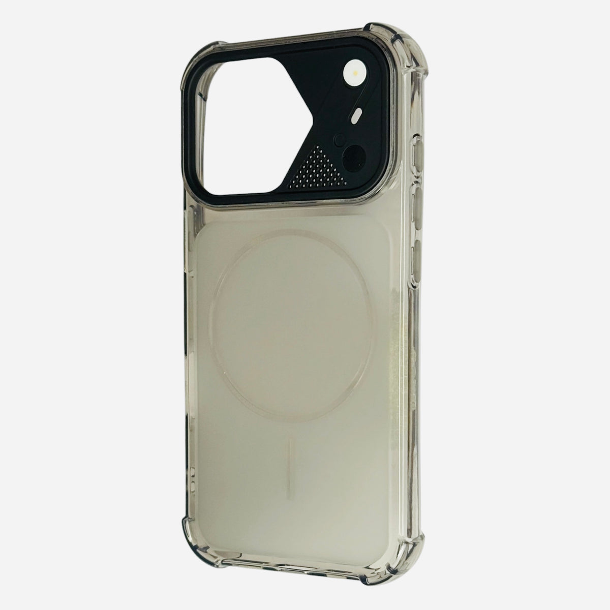 Frosted Armor Camera Guard Case for iPhone Smoke Black
