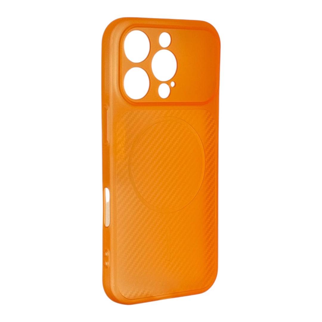 Translucent Orange Carbon Fiber iPhone Case